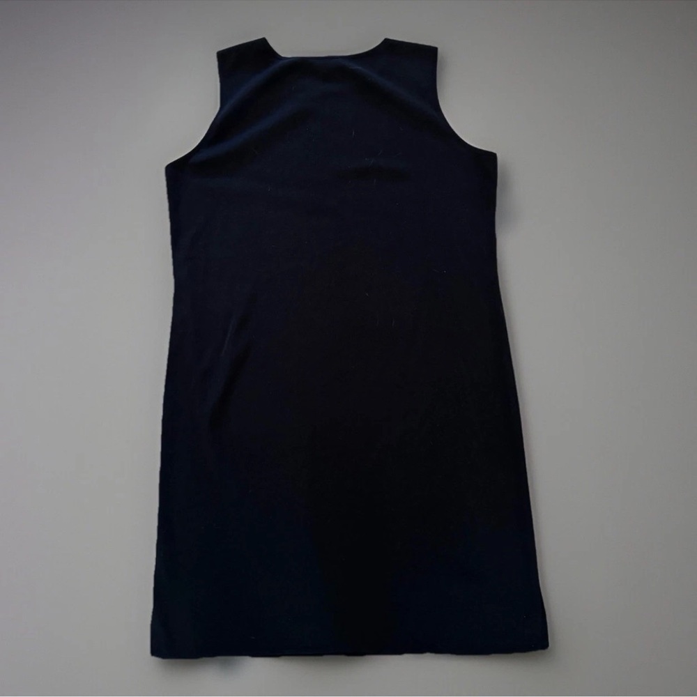 Ming Wang Dress 1X Black Sheath Acrylic Knit Sleeveless Stretchy Midi Classic - Picture 2 of 6